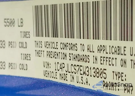 2014 Jeep Cherokee Altitude из США, поврежденный, VIN 1C4PJLCS7EW313805